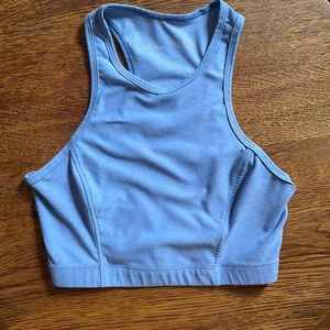 Outdoor Voices Longline Sports Bra in light blue
